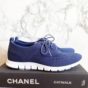 EUC Cole Haan ZeroGrand Navy knit shoes